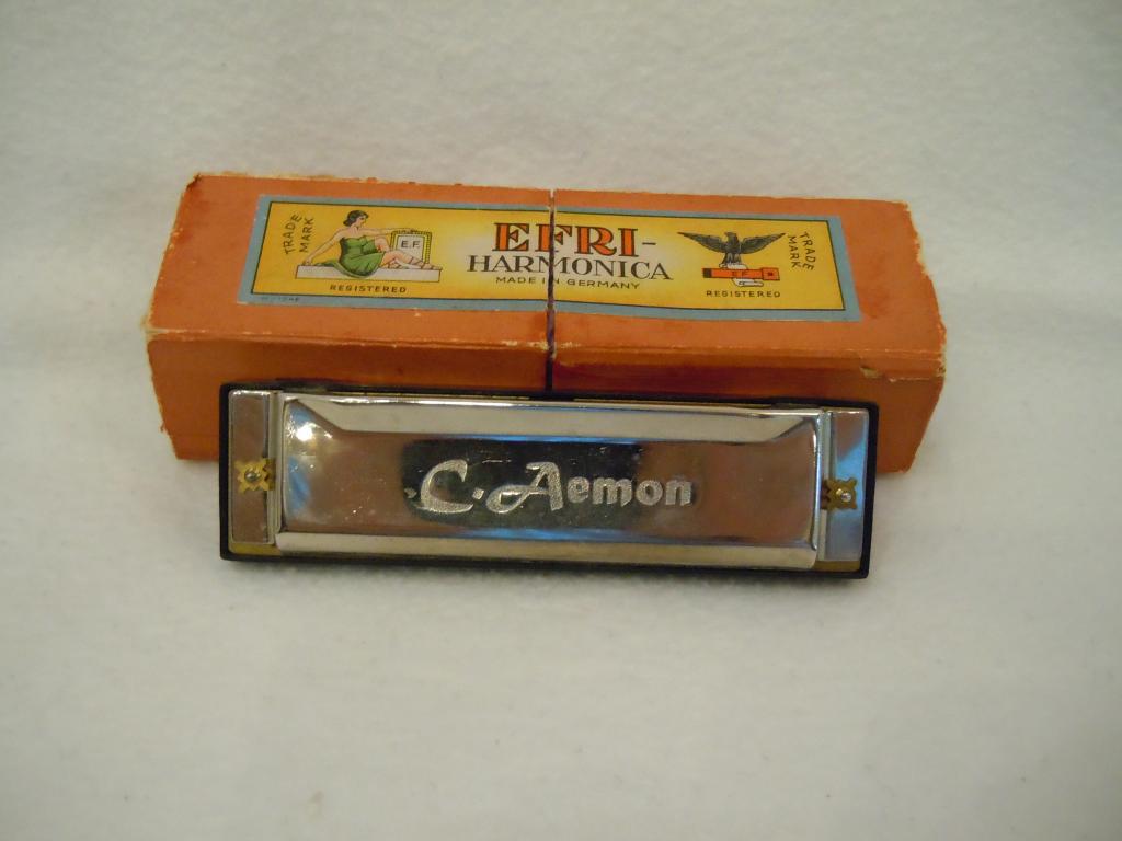 Губная гармошка C.Aemon, Европа, 20 век, дл-10см, в рабочем состоянии