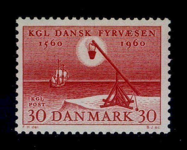 Дания 1960. Маяк. Море. Корабль. MNH**