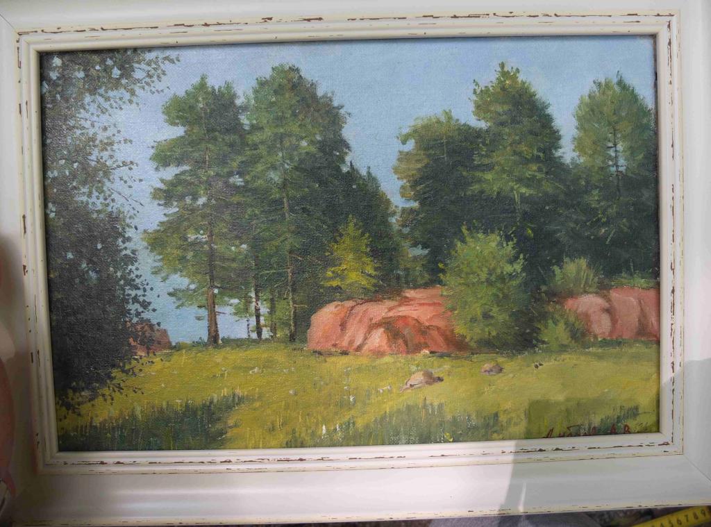 картина Парк в Кисловодске , холст масло, на картоне, Дибров