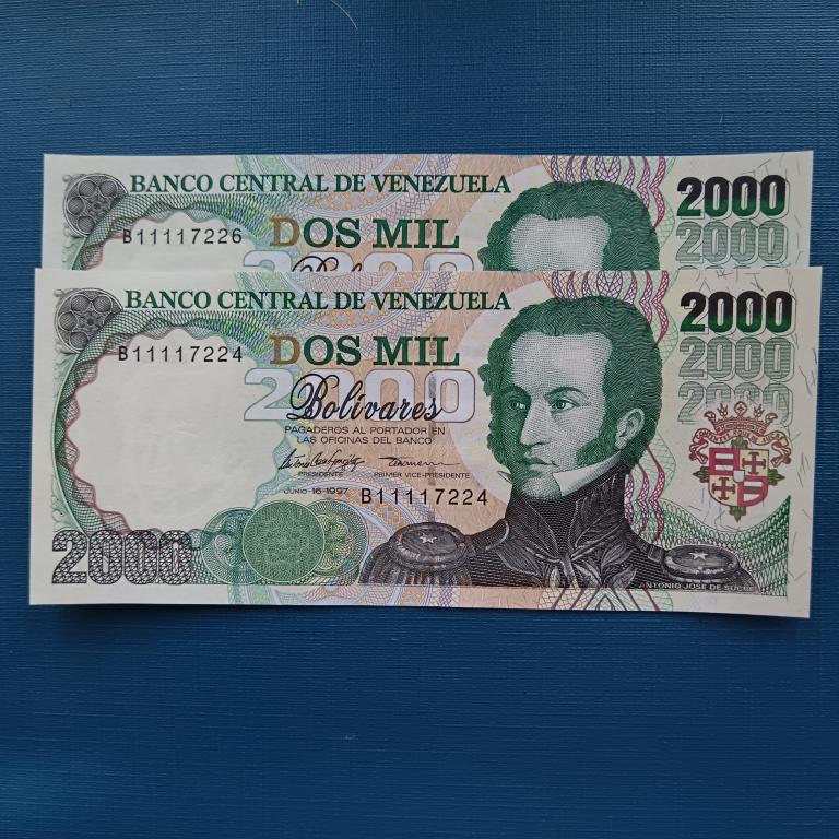 Венесуэла 2000 боливаров 1997 год  пресс альбом 5