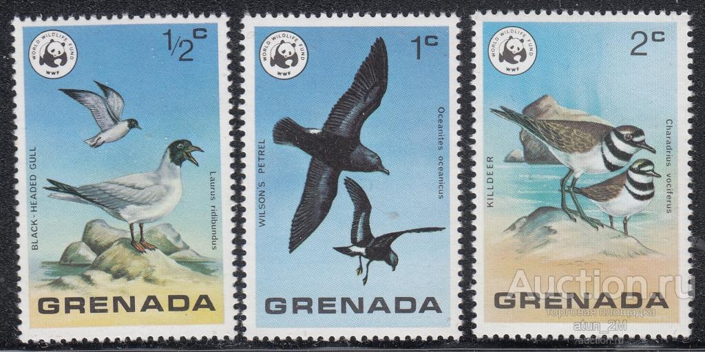 Гренада. 1978 год. Птицы. 3 марки. Неполная серия. MNH
