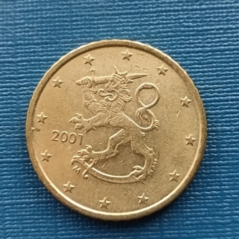 Финляндия 50 евро центов 2001 год