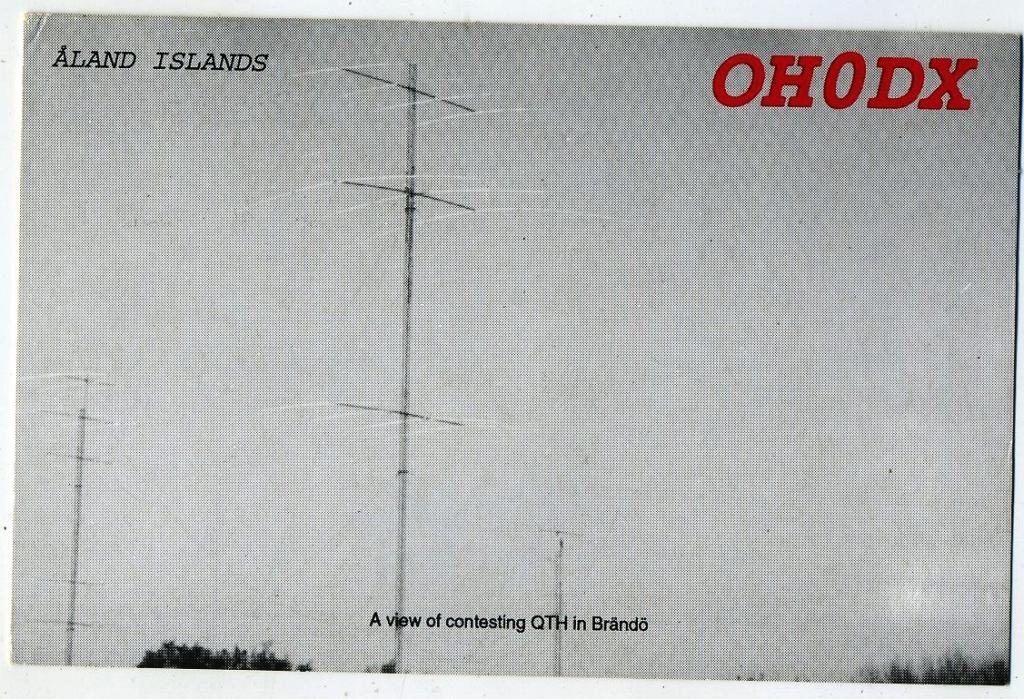 Карточка радиообмена QSL - Финляндия, Аландские острова 1993 год  (РК-6)-35