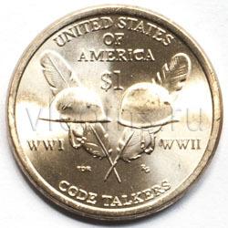 Сакагавея Индианка N9 1 $ доллар 2016 год двор D США UNC 22011