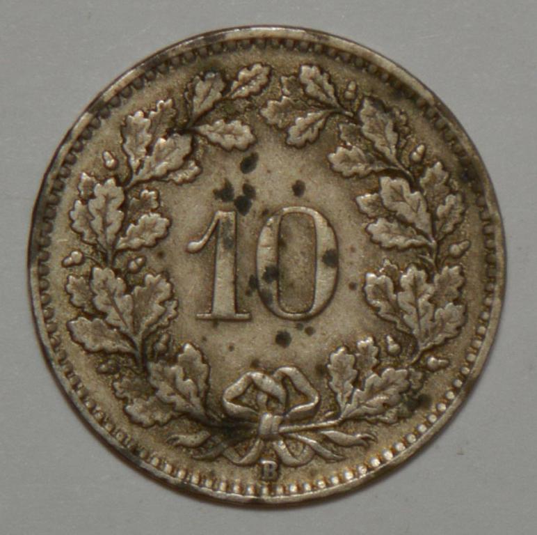Швейцария 10 раппенов 1925 (К10)