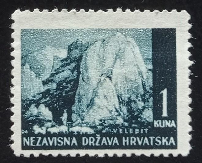 Хорватия 1941 г.  Пейзажи . Гора  Велебит   Mi HR 50 чист. ЧСН