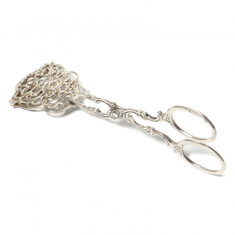 Серебряные кондитерские щипцы.  Швеция, 1952 год