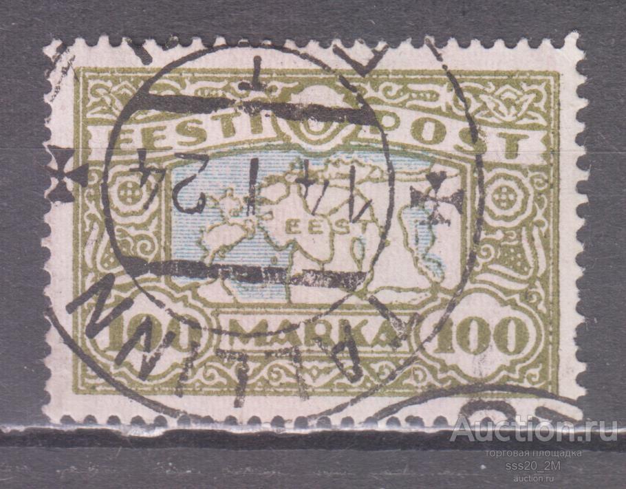 Эстония 1923 карта Эстонии Mi40 (3)