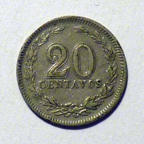 Аргентина 20 сентаво 1923 года
