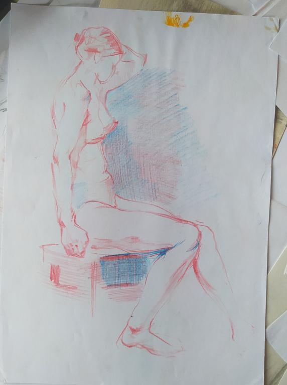 наброски с натуры . (оптом или по одному ))обнаженная натура, наброски людей,  графика