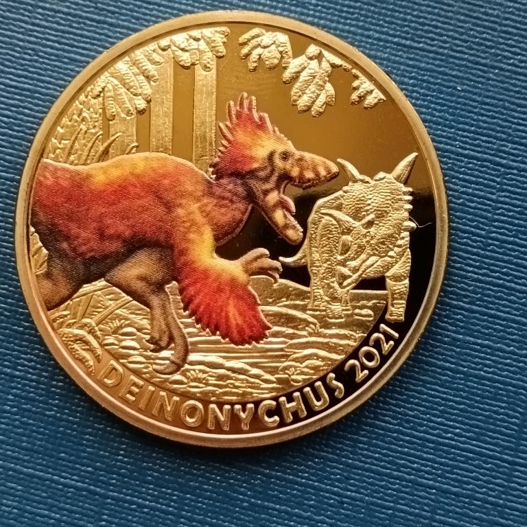 Жетон Динозавры.  Deinonychus ( Дейноних )  2021 год лот 25