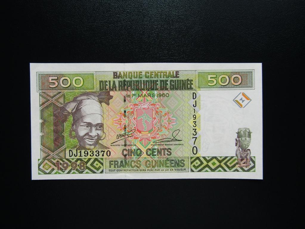 Гвинея - 500 франков 1998г. UNC.