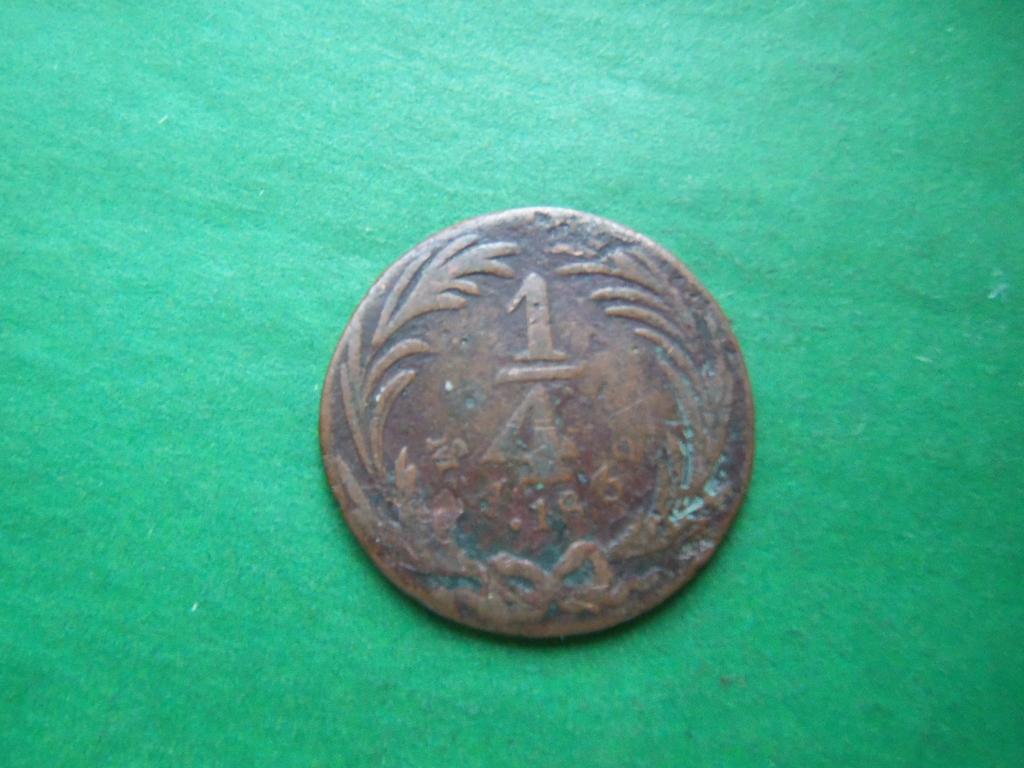Мексика 1/4 реала 1832 г.