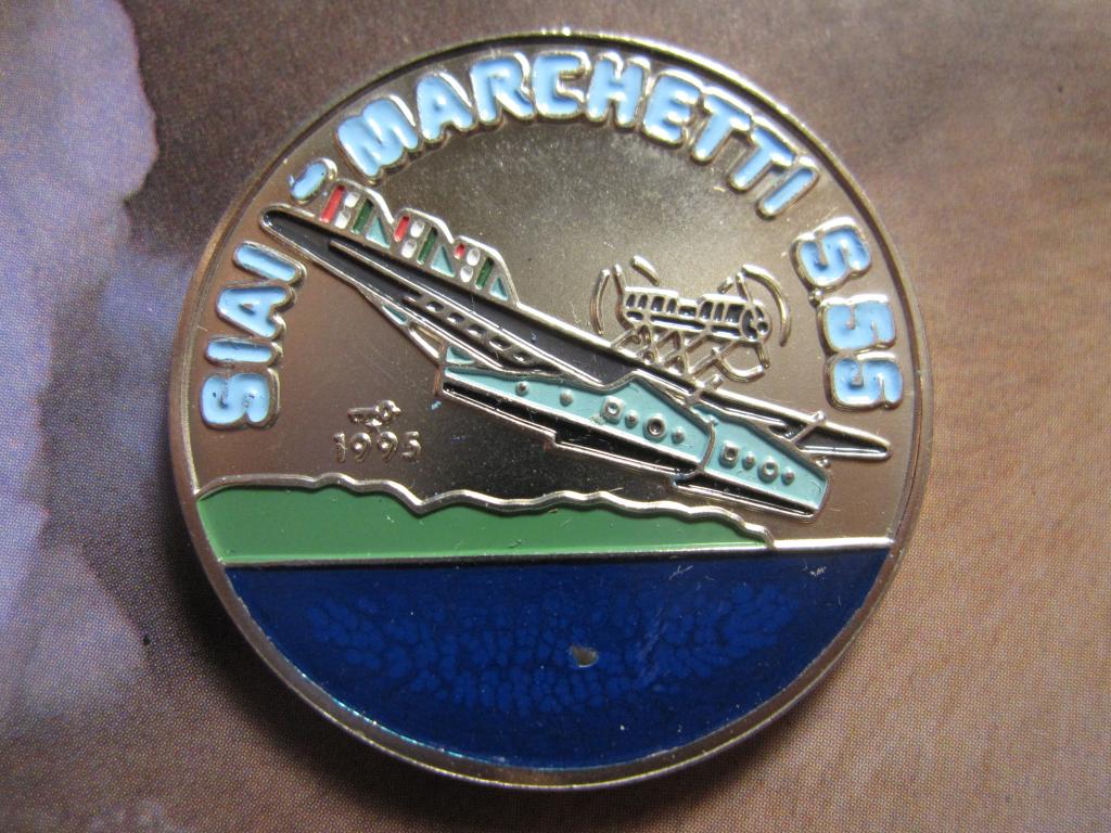 КУБА 1 песо 1995 самолет Savoia-Marchetti S.55 UNC! Тираж 5500 штук!