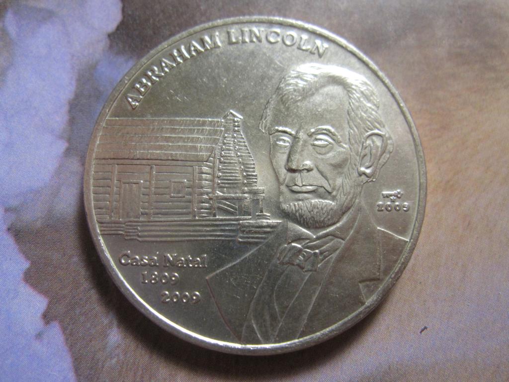 КУБА 1 песо 2009 200 лет со дня рождения Авраама Линкольна UNC!