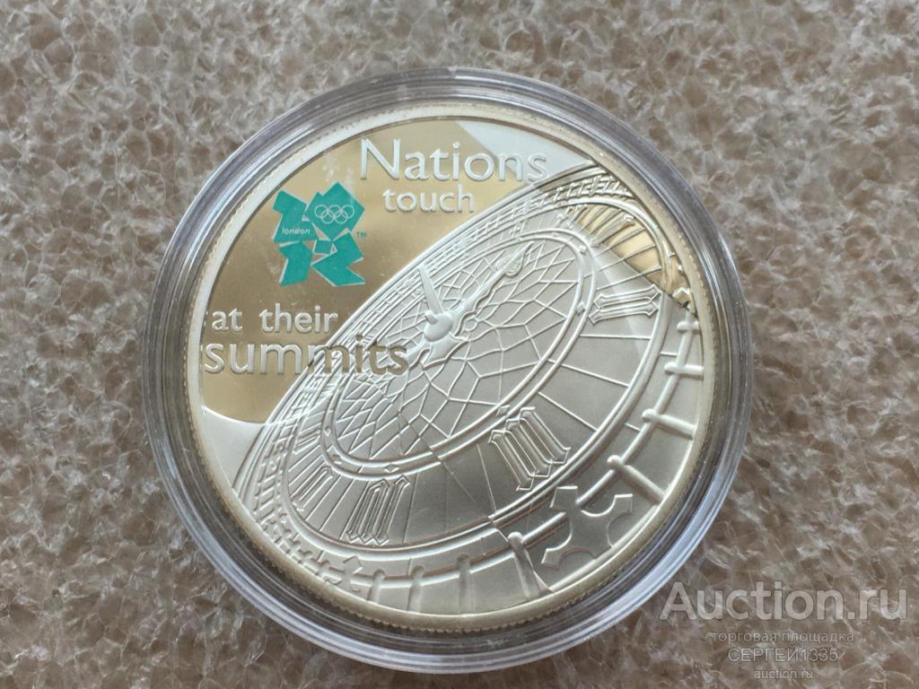 Великобритания 5 фунтов 2009 Биг Бен Празднование в Британии Олимпиада Лондон 2012 СЕРЕБРО