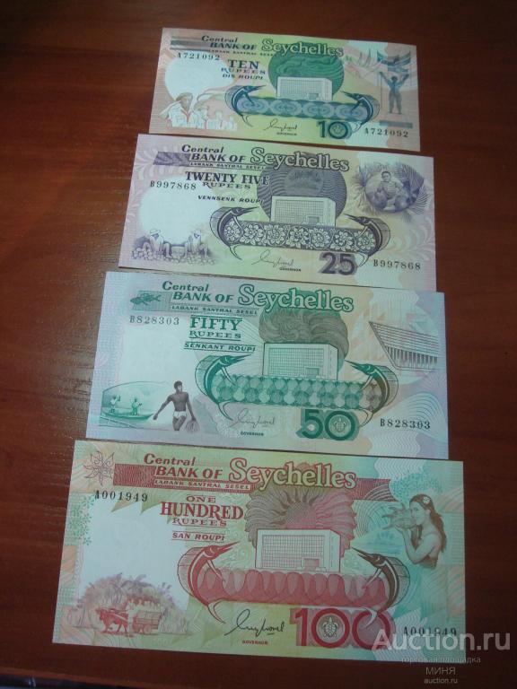 Сейшельские острова 10-25-50-100 1989 год UNC