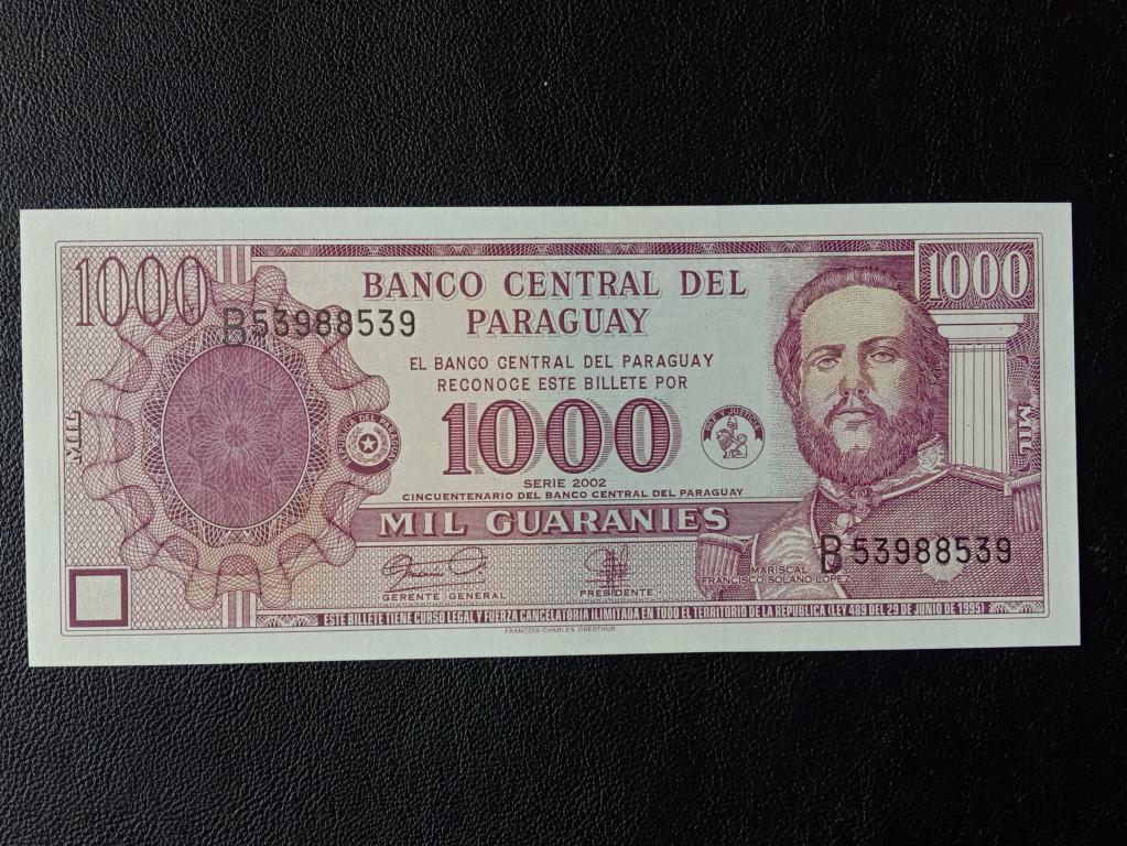 Парагвай 1000 гуарани 2002г.  UNC   Р.221