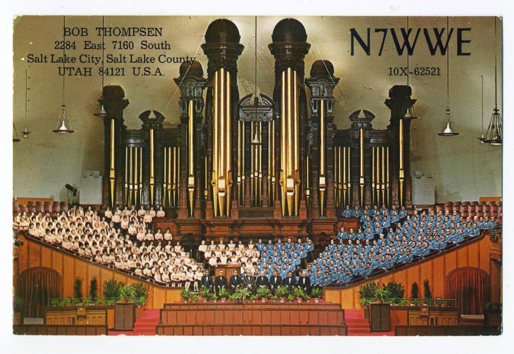 Карточка радиообмена QSL - США, Солт-Лейк-Сити 2000 год (РК-13)-25