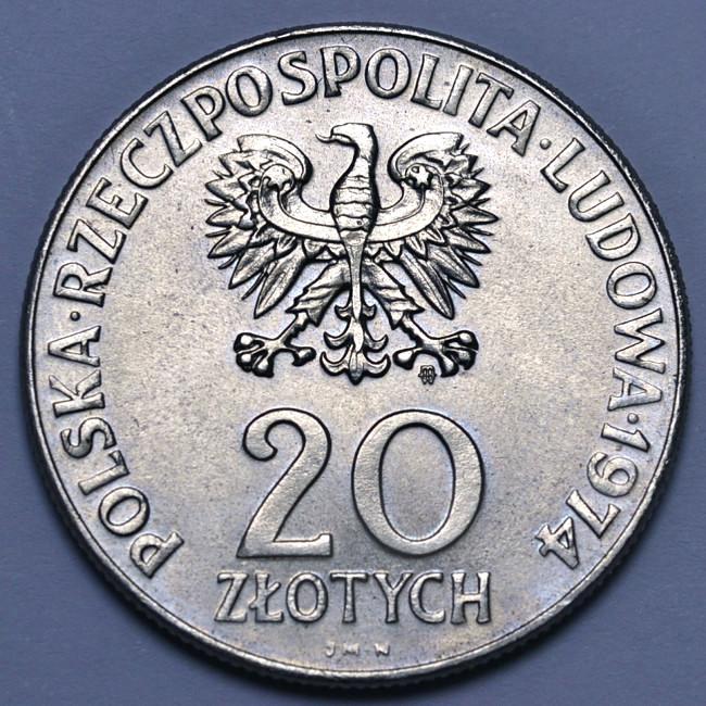 Польша 20 злотых 1974 PROBA