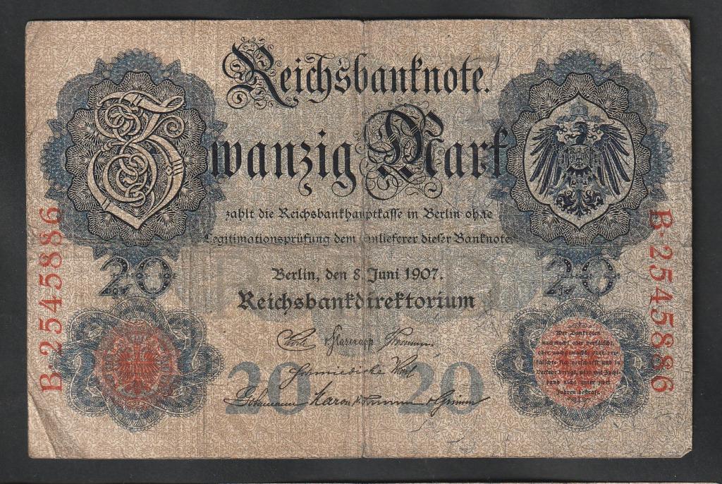 Германия, 20 марок 1907 года