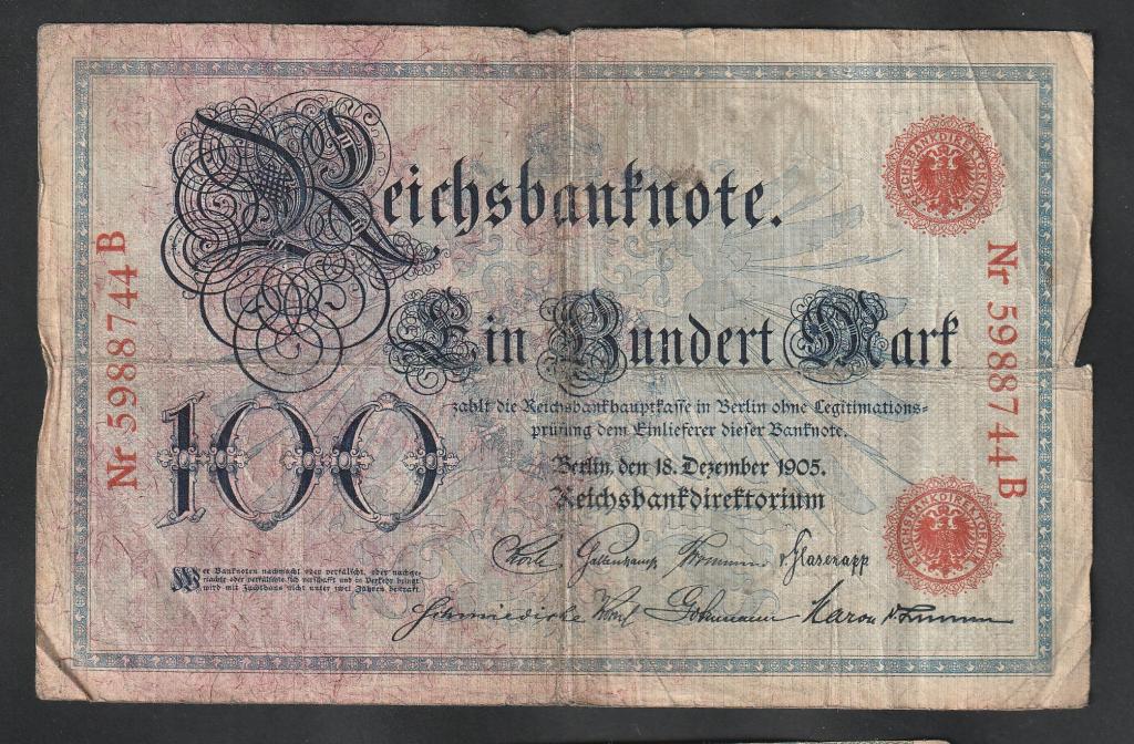 Германия, 100 марок 1905 года