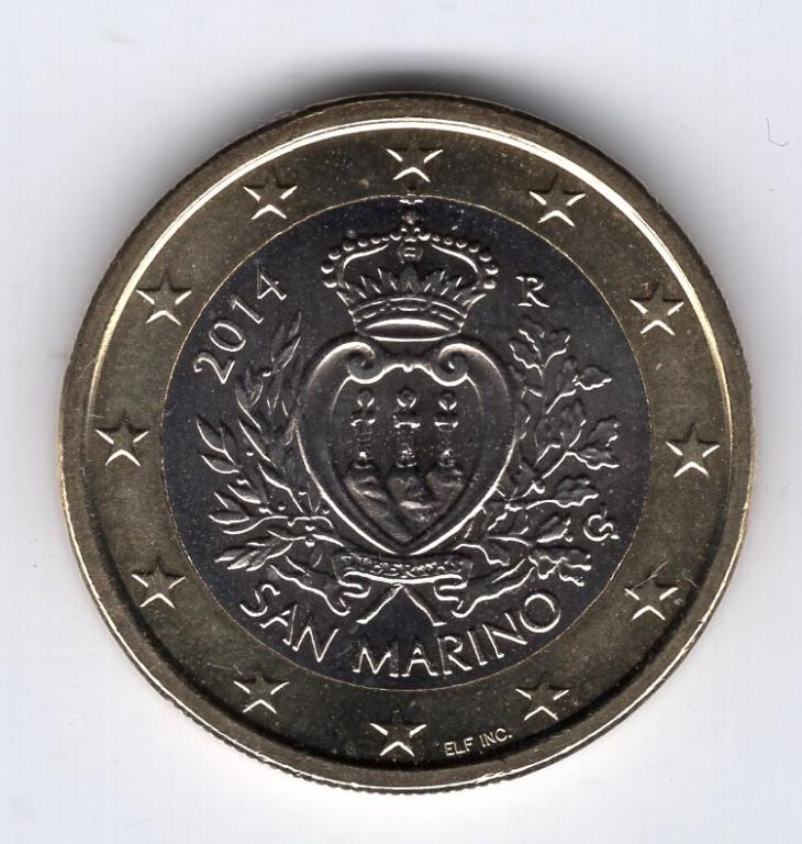 1 евро - Сан-Марино - 2014 - биметалл - UNC