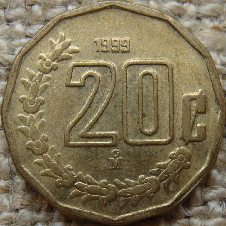 Мексика 20 сентаво 1999 год