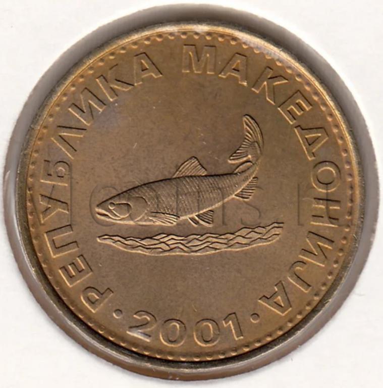 Македония 2 динар 2001 Рыба UNC 98161
