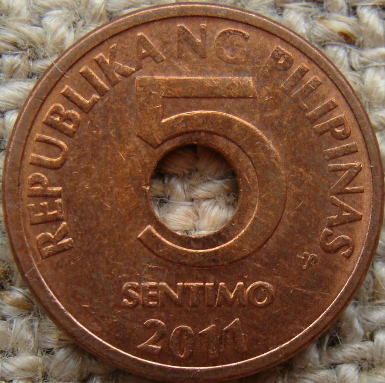 Филиппины 5 сентимо 2011 год
