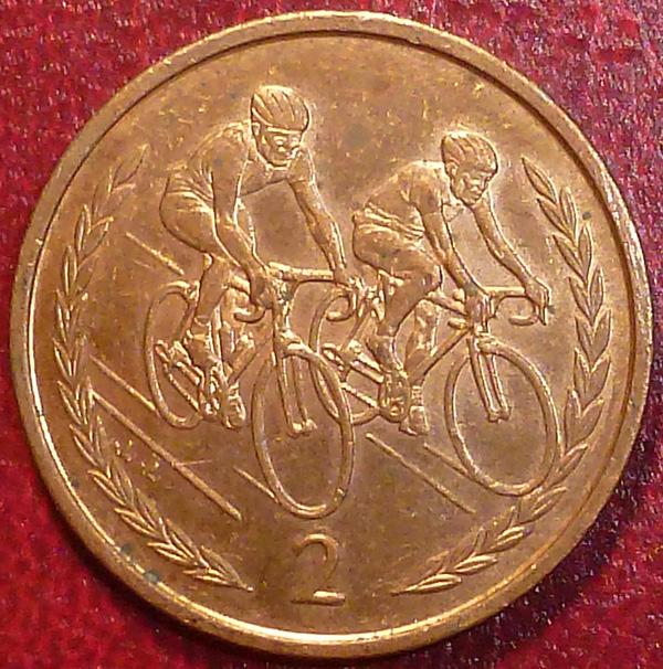 Мэн 2 пенса 1997 года. AA .