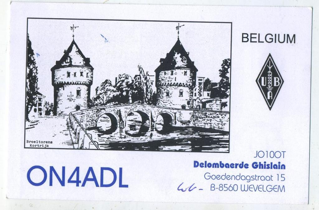 Карточка радиообмена QSL - Бельгия, Вевелген 2000 год (РК-14)-40