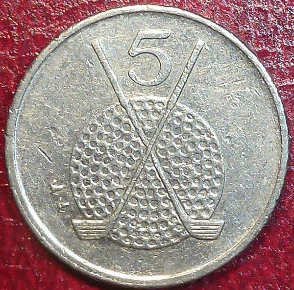 Мэн 5 пенсов 1994 года. AA.