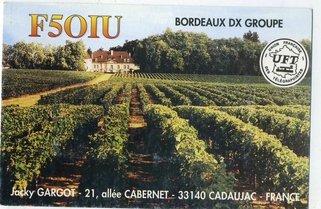 Карточка радиообмена QSL - Франция, Кадийяк 1999 год (РК-15)-35