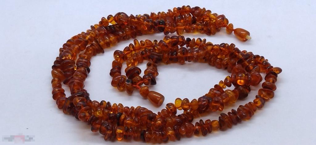БУСЫ ТРЁХРЯДНЫЕ, КОЛЬЕ  ЯНТАРЬ СССР КАЛИНИНГРАД. 68 грамм 51см 