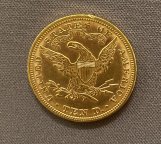 Золотая монета 10 долларов США, 1880 год.