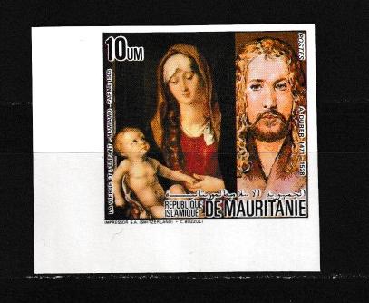 Мавритания 1984 Живопись, Дюрер, б/з, угловое поле