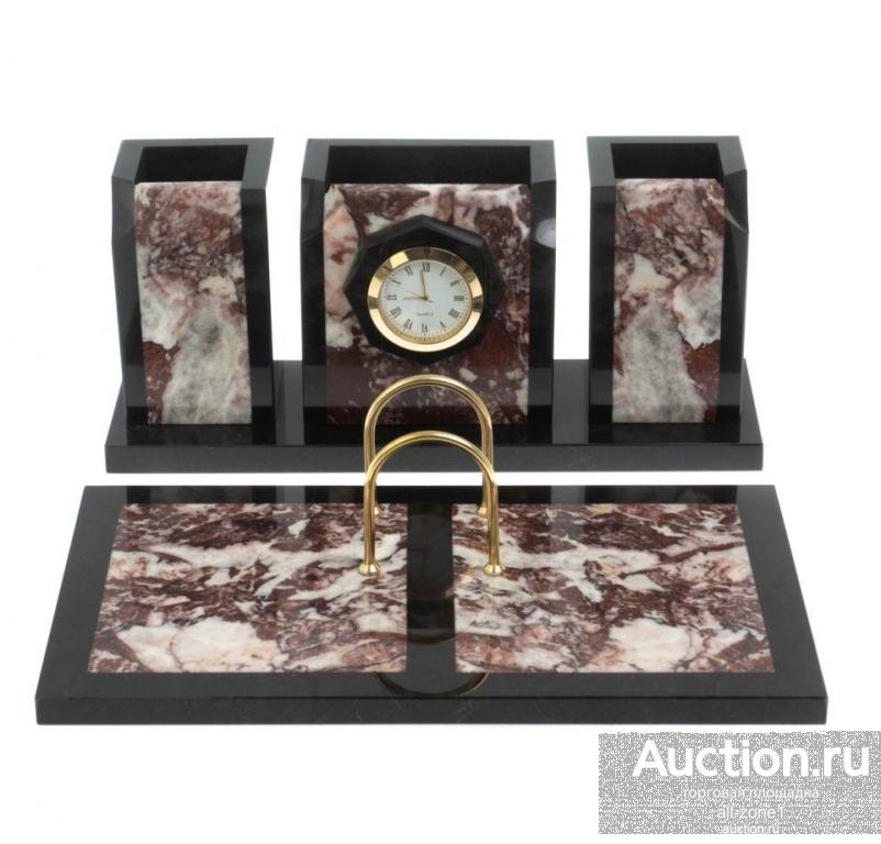 Настольный письменный набор ОПТИМА с часами AZY-127866