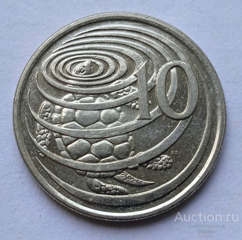 Каймановы острова .10 центов .1999 г .