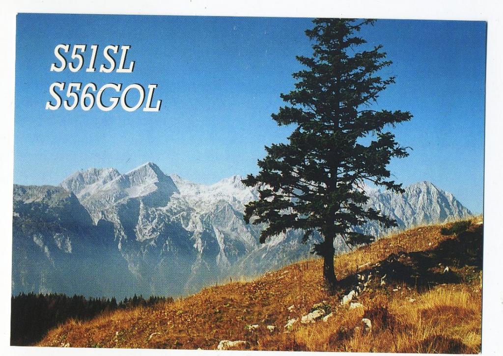 Карточка радиообмена QSL - Словения, Моравче 1999 год (РК-18)-25