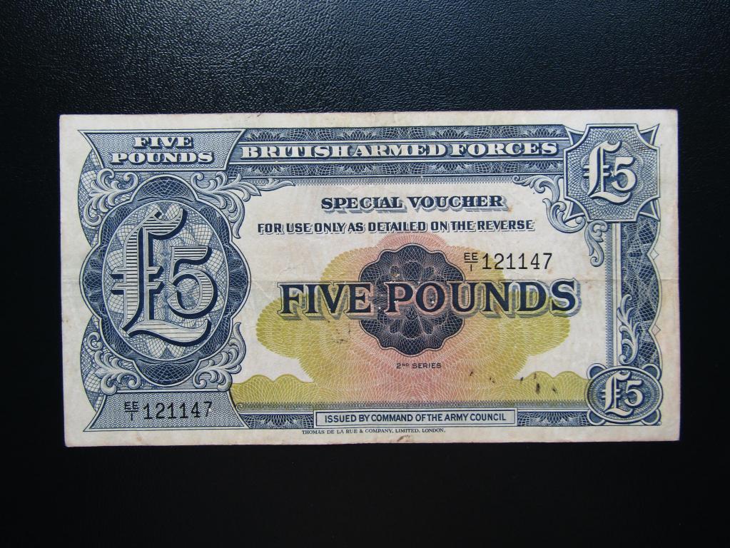 Великобритания - 5 фунтов  1950г.  VF-.