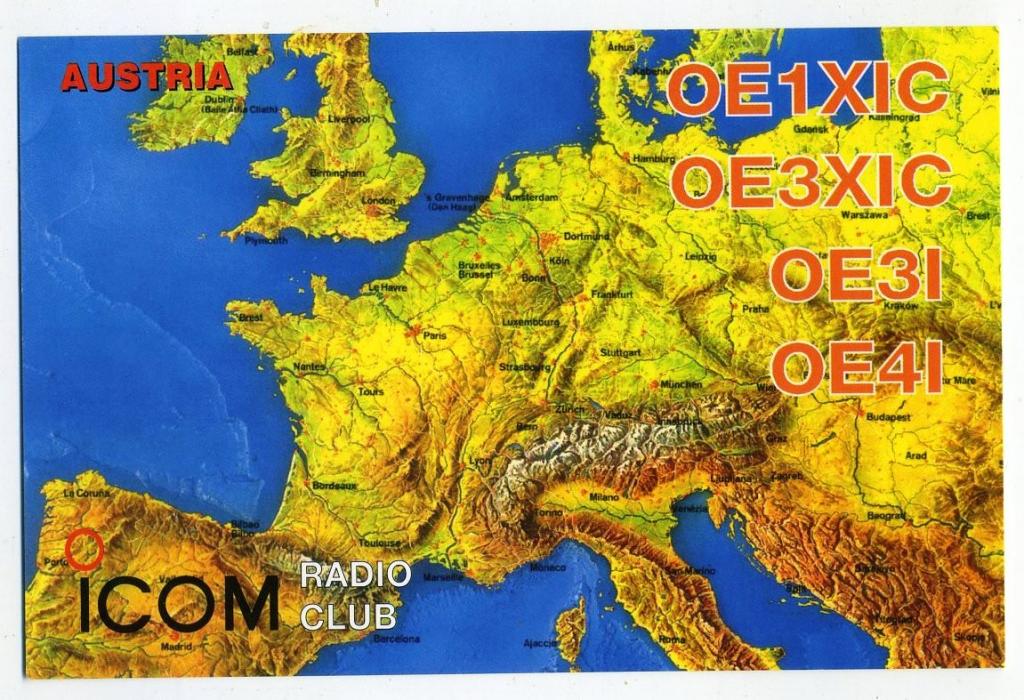 Карточка радиообмена QSL - Австрия, Вена 1999 год (РК-19)-1