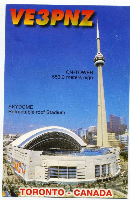 Карточка радиообмена QSL - Канада, Торонто 2002 год (РК-19)-18