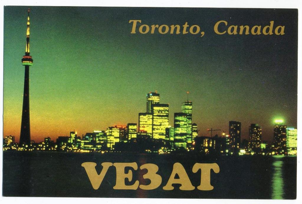 Карточка радиообмена QSL - Канада, Торонто 1999 год (РК-19)-19