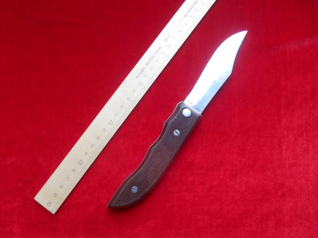 Нож Выкидной Большой Выкидуха Кнопка Автоматика Текстолитовая Рукоять 1960е гг СССР Редкий Состояние