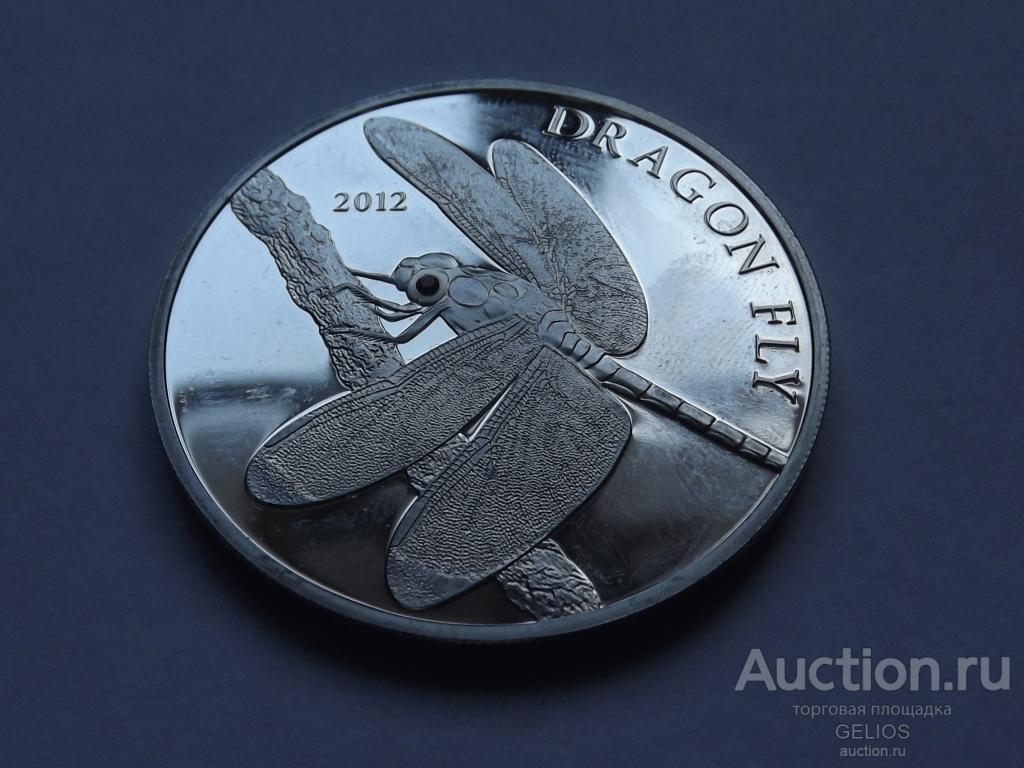 Токелау 5 долларов 2012 Серебро 925 СТРЕКОЗА Отличное Состояние!!! PROOF Тираж 2500 штук!!