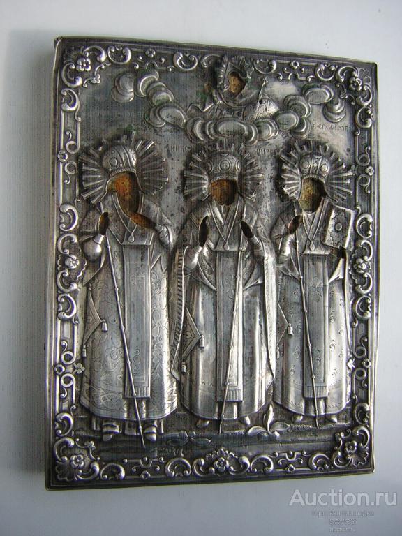 ИКОНА (1859 г.) оклад в серебре