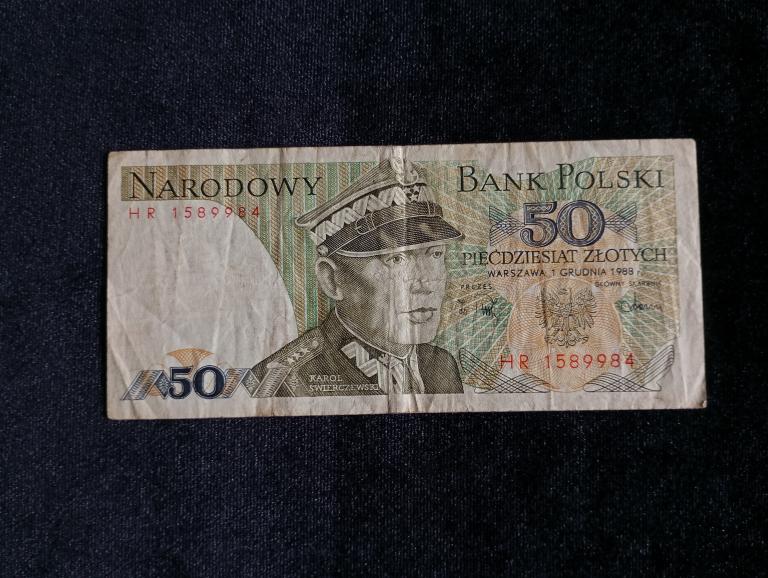 Банкнота Польша 50 злотых 1988 года