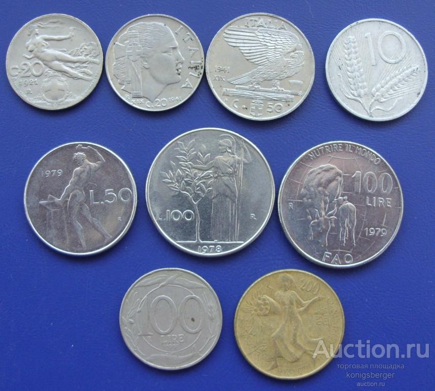 Италия 9 штук. 1921-1998.