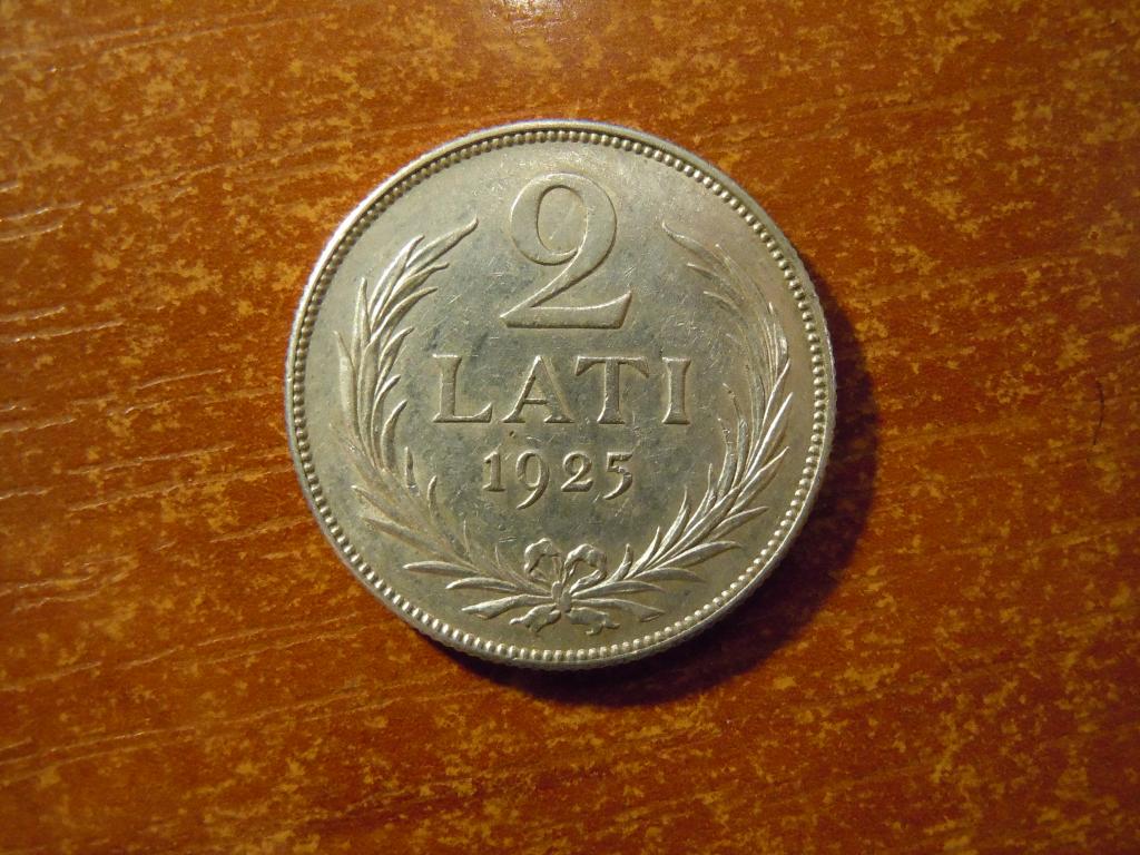 2 лата 1925г Латвия, 10,03гр, серебро